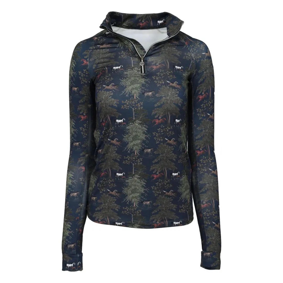 Dapplebay Autumn Toile 1/4 Zip Riding Top 1