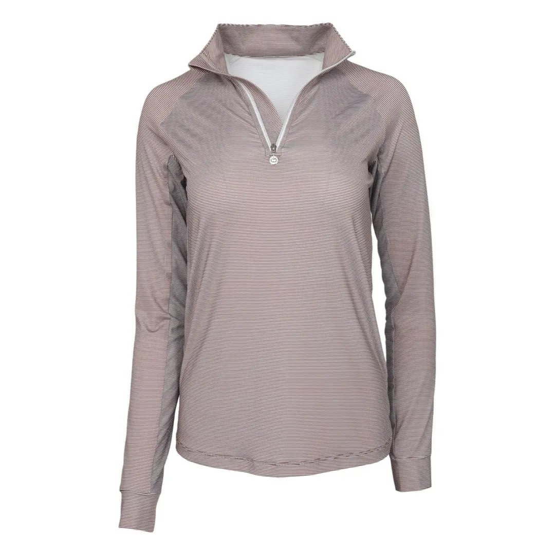 Dapplebay Stripe 1/4 Zip Riding Top 1