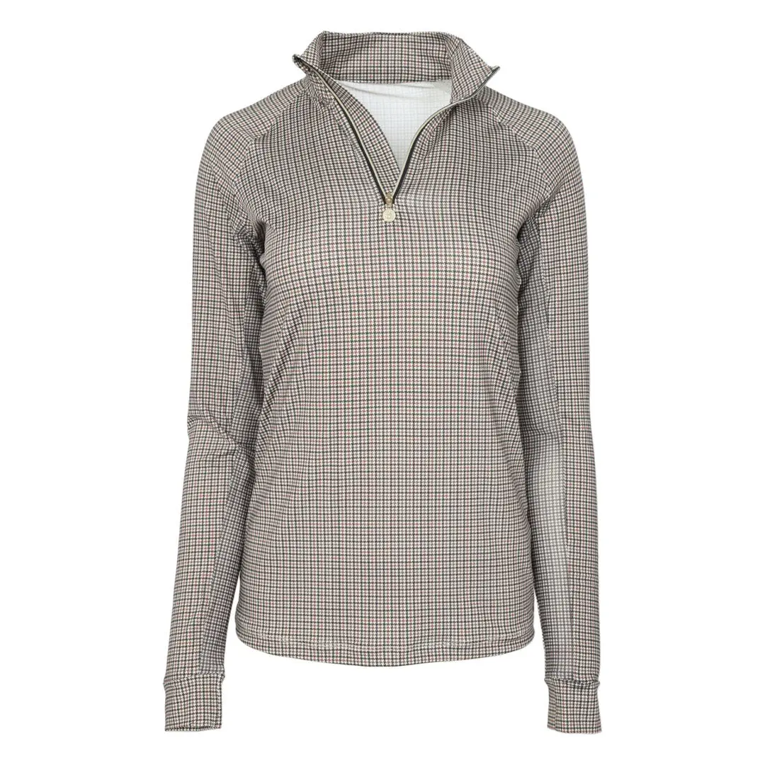 Dapplebay Bay Houndstooth 1/4 Zip Riding Top 1