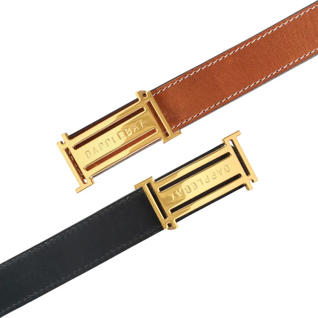 Dapplebay Reversible Jump Belt - Gold 1
