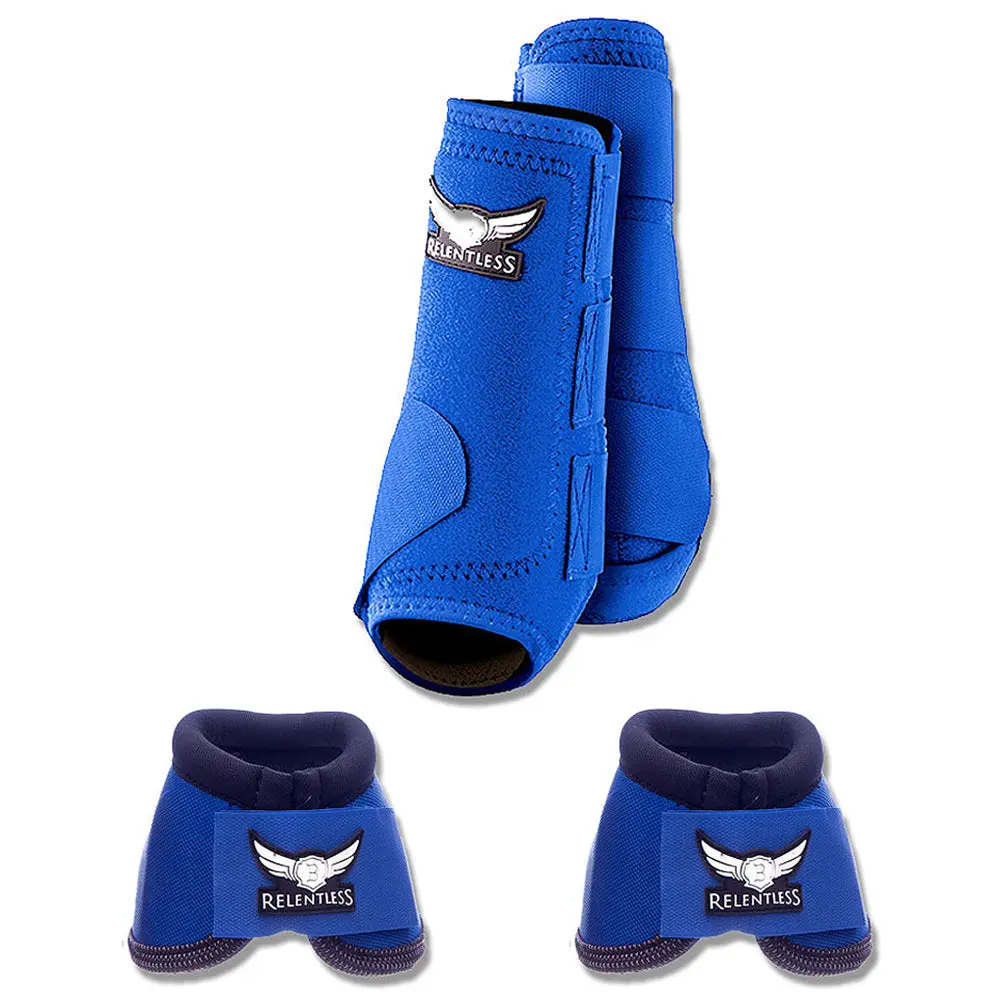 Blue Cactus Ropes Trevor Brazile Relentless 2 Front Sport Boot 2 Bell Boot Value Pack Horse Leg Small Medium Large 1