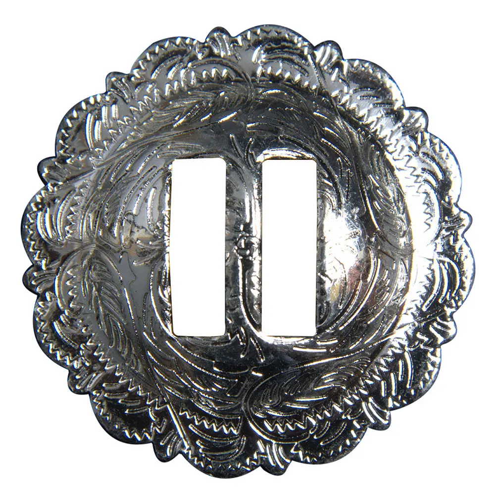 1.25 Inch Hilason Western Screw Back Concho Bright Silver Sadlde Saddle & Tack 1