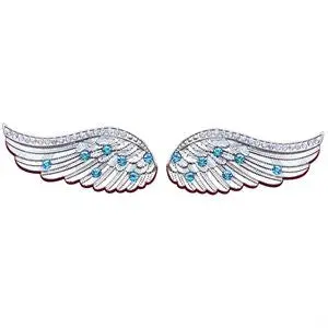 Hilason Screw Back Concho Angel Wings Bling Nickel Plated Saddle Color | Bridle Conchos Slotted 1
