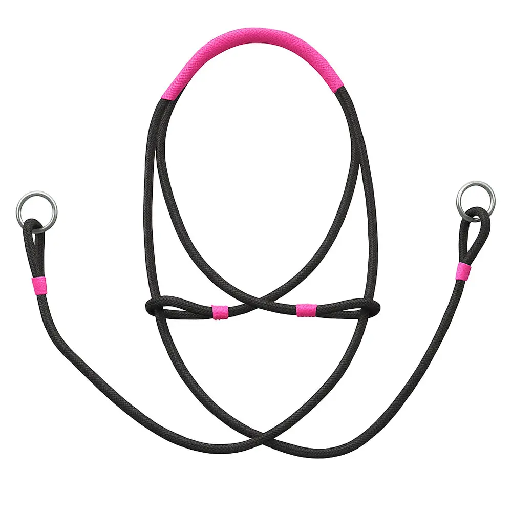 Hilason Bitless Bridle Hackamore Bosal Horsemanship Equestrian Horse Tack Pink 1