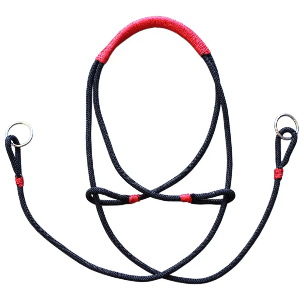 Hilason Bitless Bridle Hackamore Bosal Horsemanship Equestrian Horse Tack Red 1