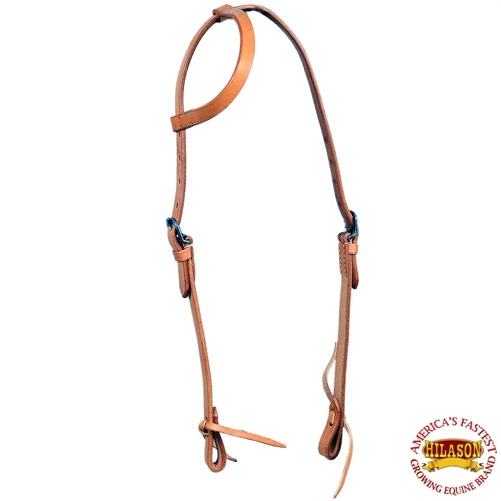 Hilason Western American Leather Horse Bridle One Ear Headstall Tan 1