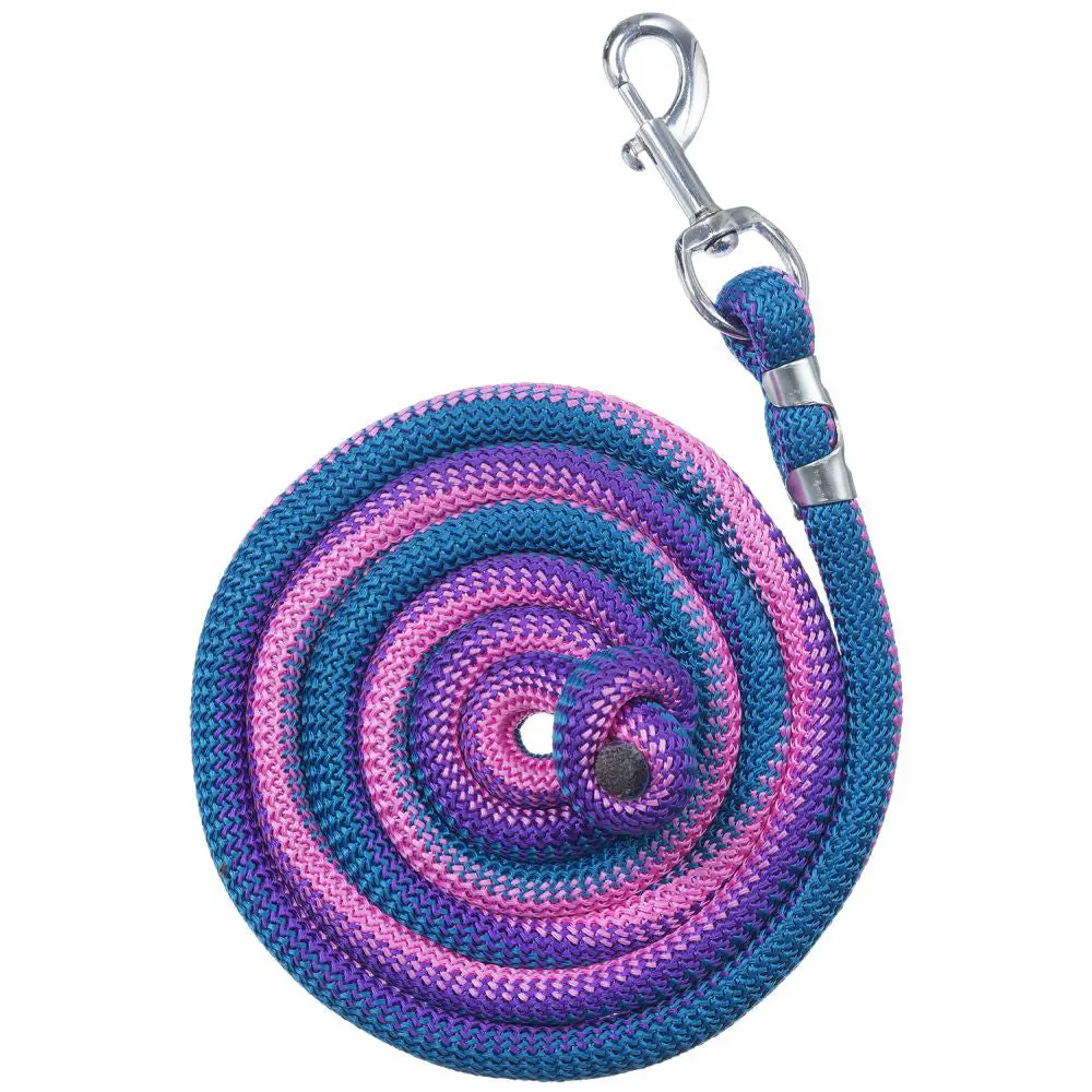 Tough 1 8 Feet Long Woven Strong Poly Cord Lead Rope W/ Bolt Snap Purple Pink 1
