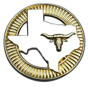 Hilason Screw Back Concho Texas Longhorn Gold Round Saddle Silver, Golod Color | Bridle Conchos Slotted 1