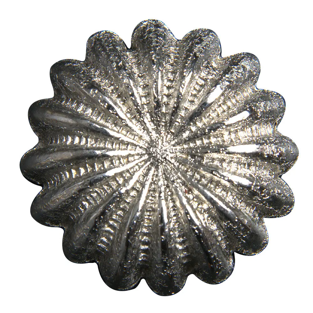 Western Screw Back Concho 1 In Antique Silver Parachute Round Saddle 1