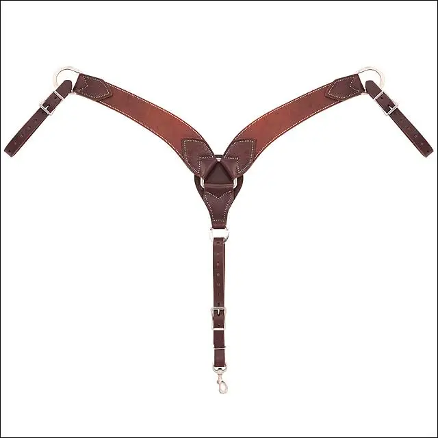Weaver Working Cowboy Roper Horse Harness Leather Breast Collar Chestnut 1