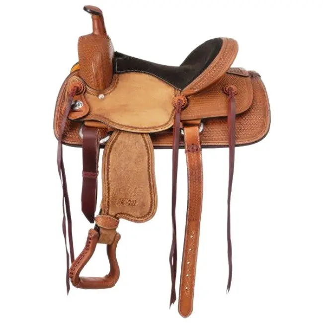 13" Tough 1 Dalton Youth Roper Horse Saddle Girth Blanket Package Light Oil 1