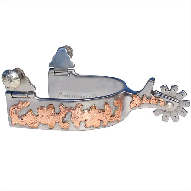 1" Band Professional Choice Cowboy Horse Riding All Around Copper Spurs Pair 1