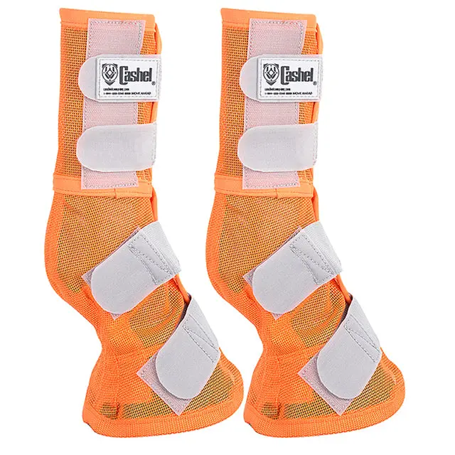 Classic Equine Cashel Fly Durable Soft Nylon Horse Leg Guard Orange 1