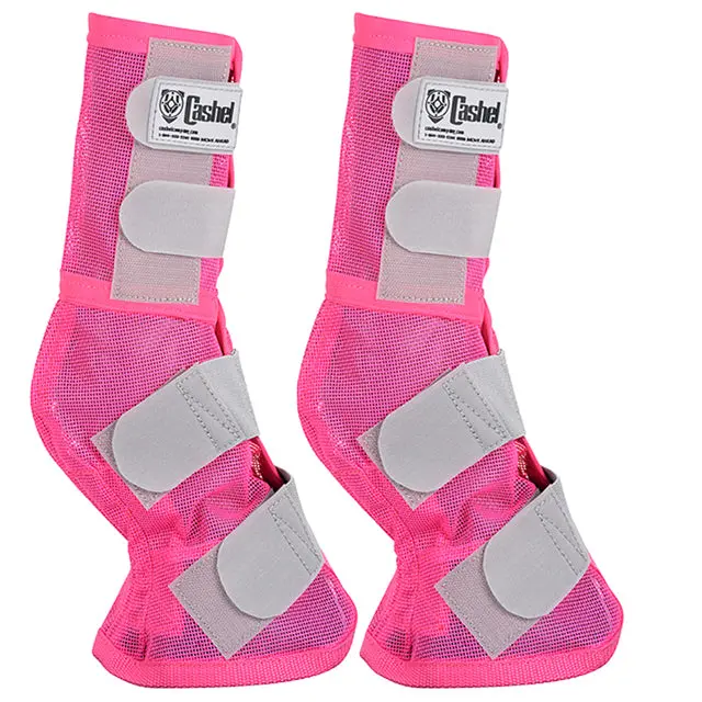 Cashel Fly Warmblood Horse Leg Guard Cool Mesh Boots Pink 1