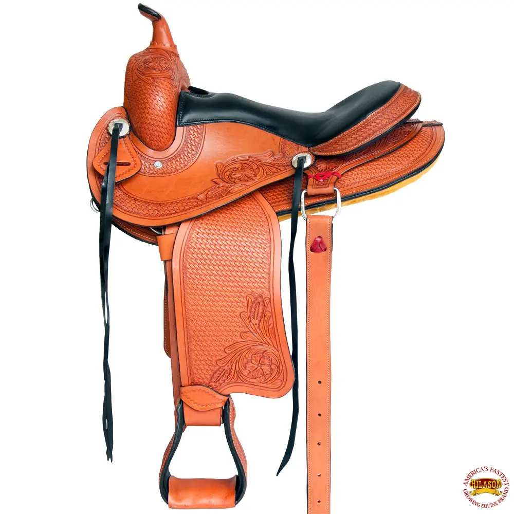 Western  American Leather Horse Saddle Gaited Trail Endurance Hilason 1