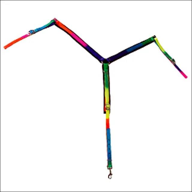 1" New Hilason Western Nylon Horse Breastcollar 1/2" Felt Lined Rainbow 1
