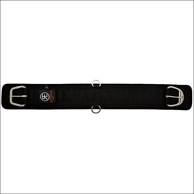 28" Reinsman Horse Roper Neoprene Straight Cinch Girth W/ Removable Liners Black 1
