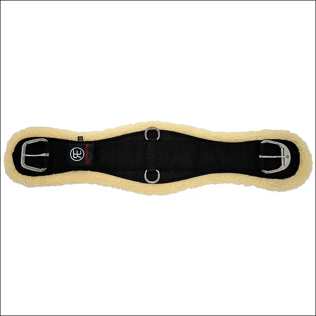 36" Reinsman Horse Fleece Roper C" Girth W/ Roller Buckles Easy Liners Black 1