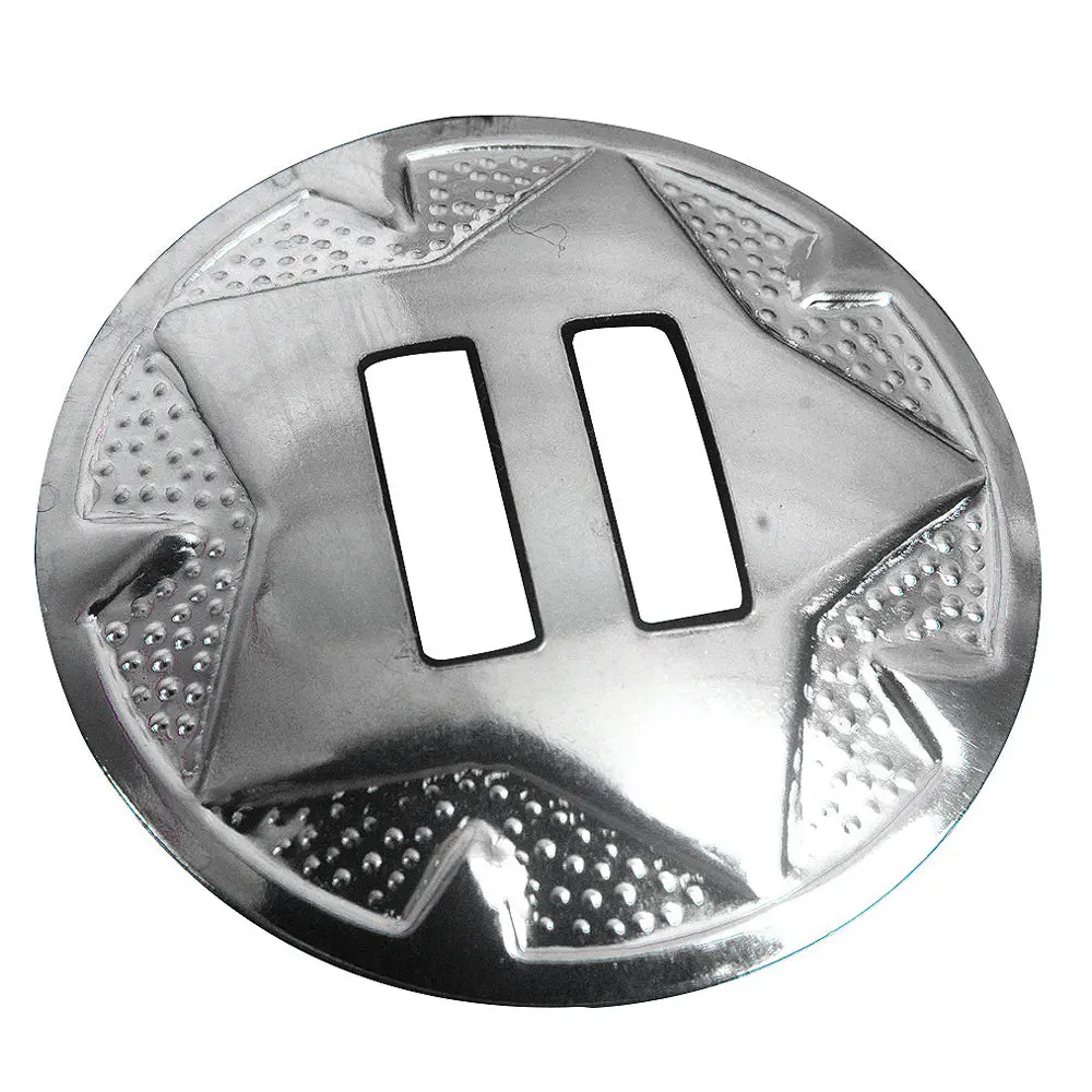 Hilason Western Horse Tack Malleable Iron Center Bar Nickel Plated Buckle 1