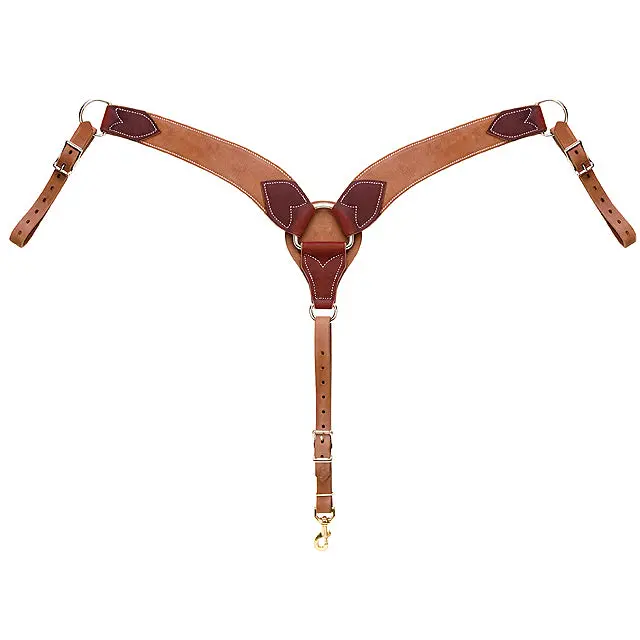 Weaver Durable Harness And Latigo Leather Roper Accent Breast Collar 1