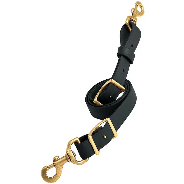 1" X 40" Weaver Synthetic Webbing Durable Tie Down Strap W/ Brass Snap Black 1