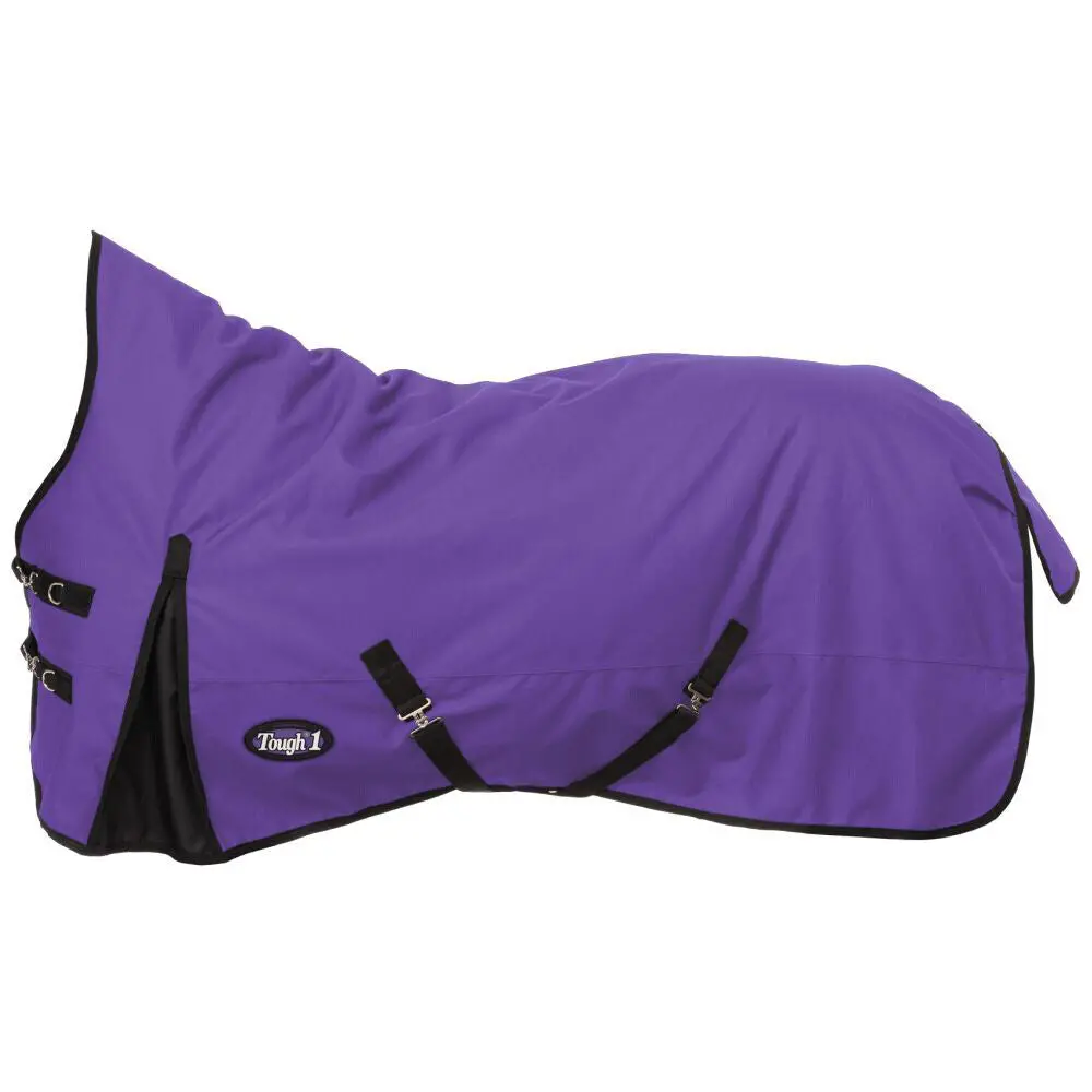 78" Tough-1 1200D Waterproof Poly High Neck Turnout Horse Blanket Purple 2
