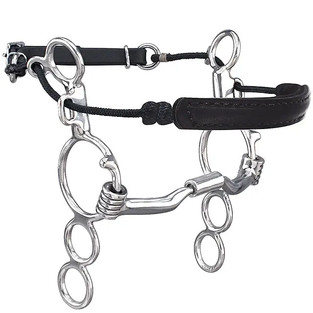 5 1/2 In Myler 3 Ring Combination Horse Bit Low Port Mb 04 Stainless Steel 1