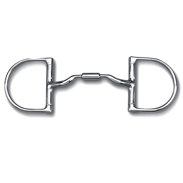 Toklat Myler 3 3/8" Medium Dee W/O Hooks W/ Low Port Comfort Snaffle Mouth Bit 1