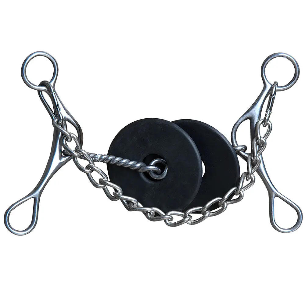 6" Hilason Western Twisted Gag Shank Horse Mouth Bit 1