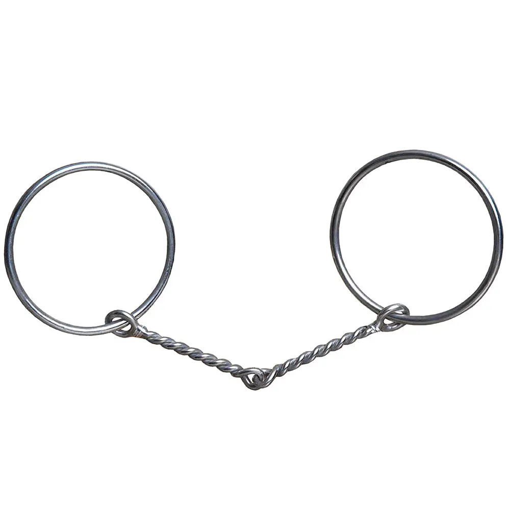 5" Hilason Western Thin Mouth Horse Copper Ring Snaffle Bit 1
