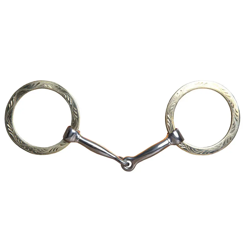 5" Hilason Western Stainless Steel Horse Mouth Ring Snaffle Show Bit 1