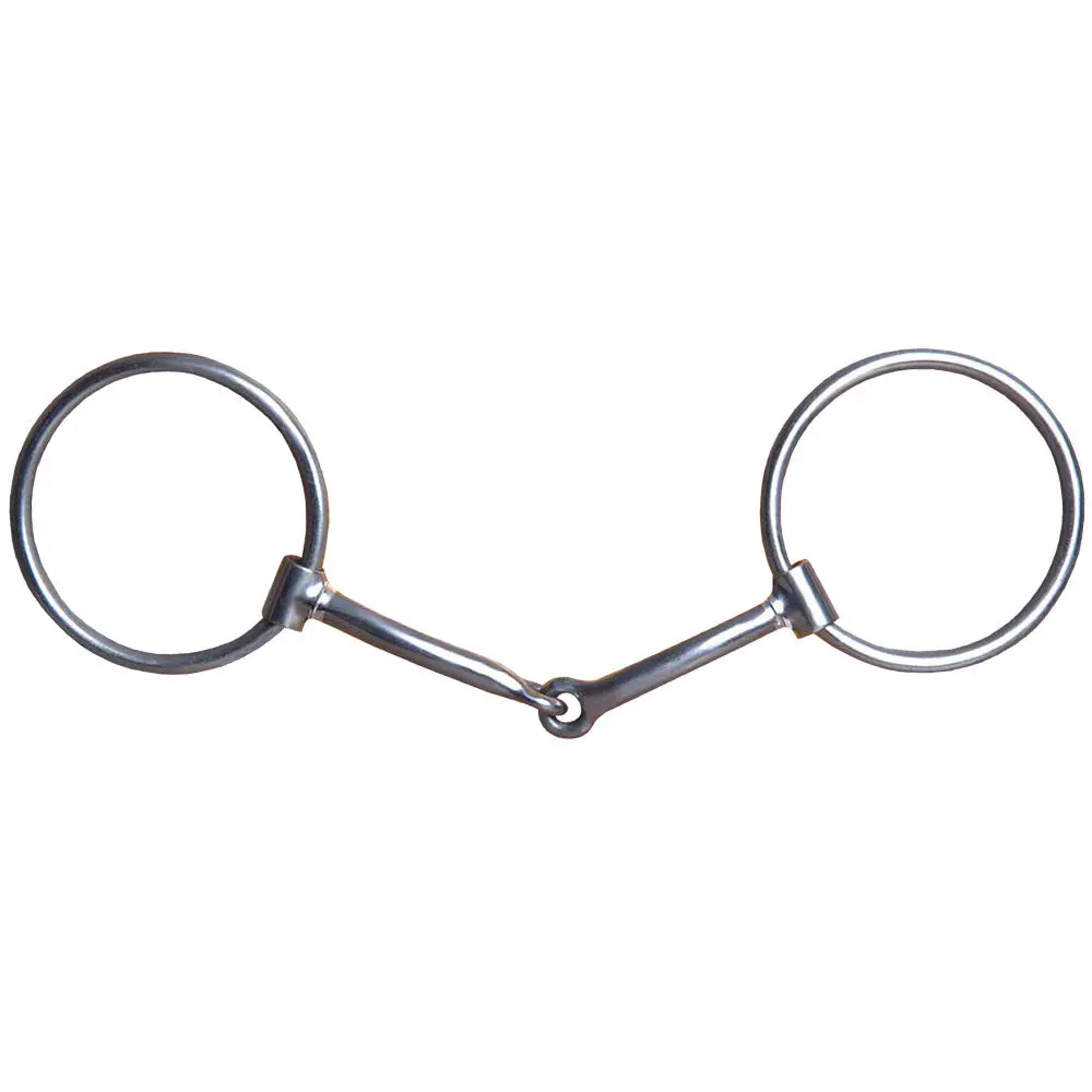 5" Hilason Western O Ring Horse Mouth Snaffle Bit W/ 3" 1