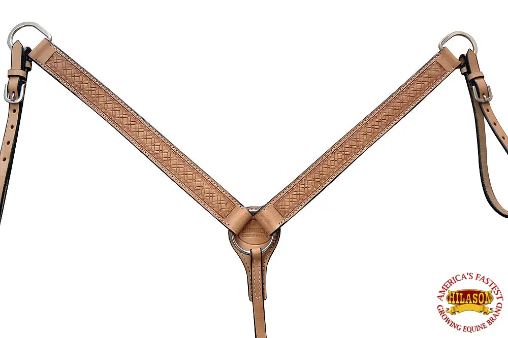 Hilason Western Horse Breast Collar American Leather Hand Tool | For Horses 2