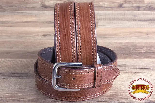 Hilason Western Genuine Leather Belt For Men Women Cowboy Cowgirl Handmade Unisex Full Grain Heavy Duty Jeans 2