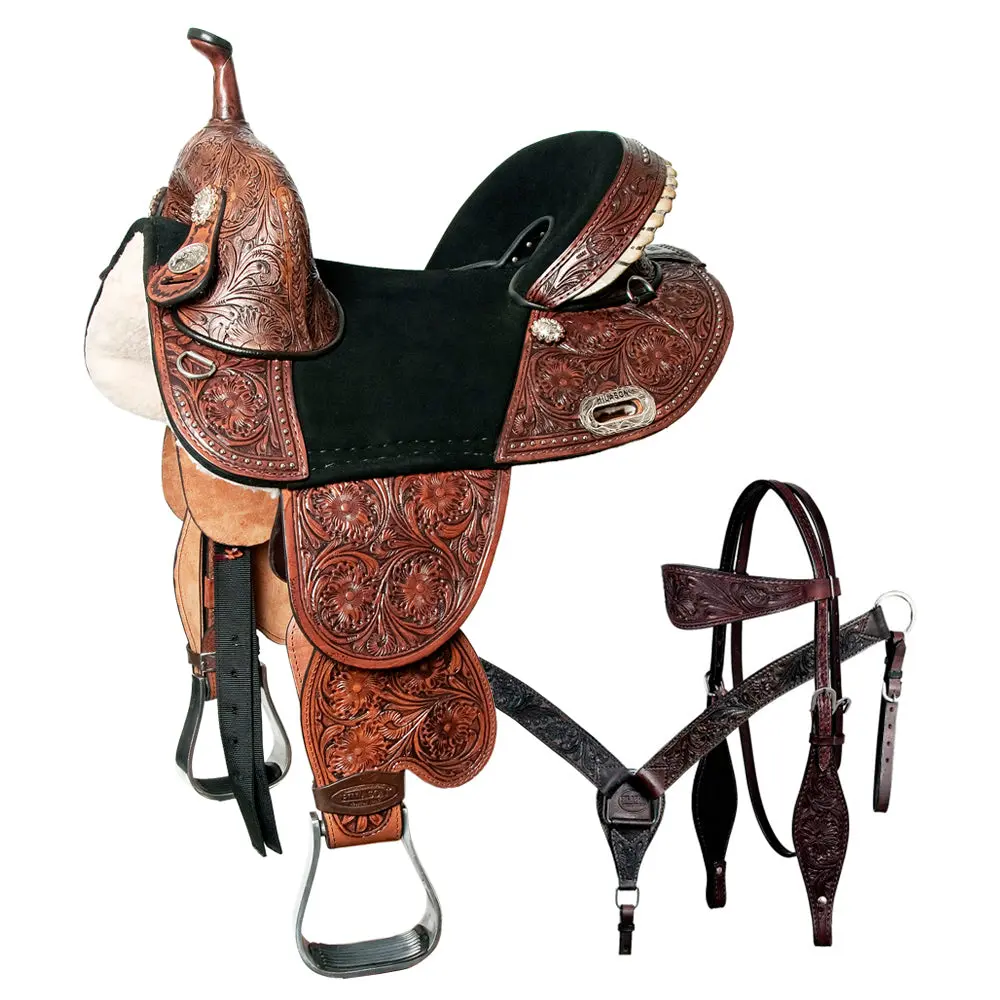 Hilason Western Horse Saddle Treeless American Leather Trail Barrel Tack | For Horses 1