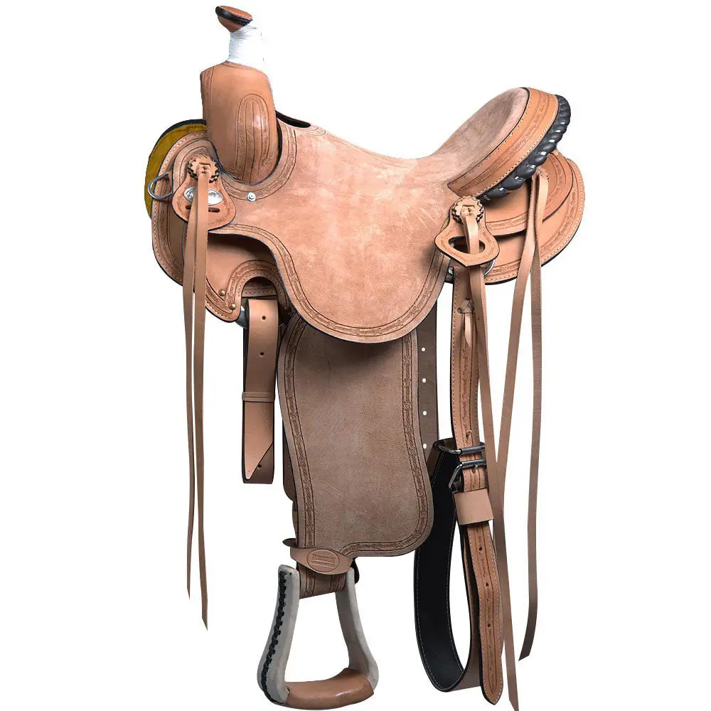 Hilason Western Horse Saddle American Leather Ranch Roping Cowboy | Hand Tooled Wade & For Horses 1
