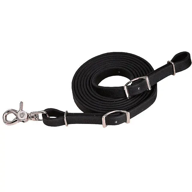 5/8" X 8' Weaver Brahma Webb Trail Gear Horse Roper Reins W/ Scissor Snap Black 1
