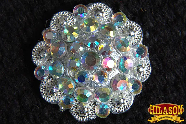 Ab Crystals Berry Silver Bling Headstall Saddle Hilason 2