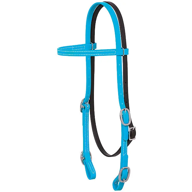 5/8" Weaver Brahma Webb Durable All Purpose Browband Headstall Hurricane Blue 1