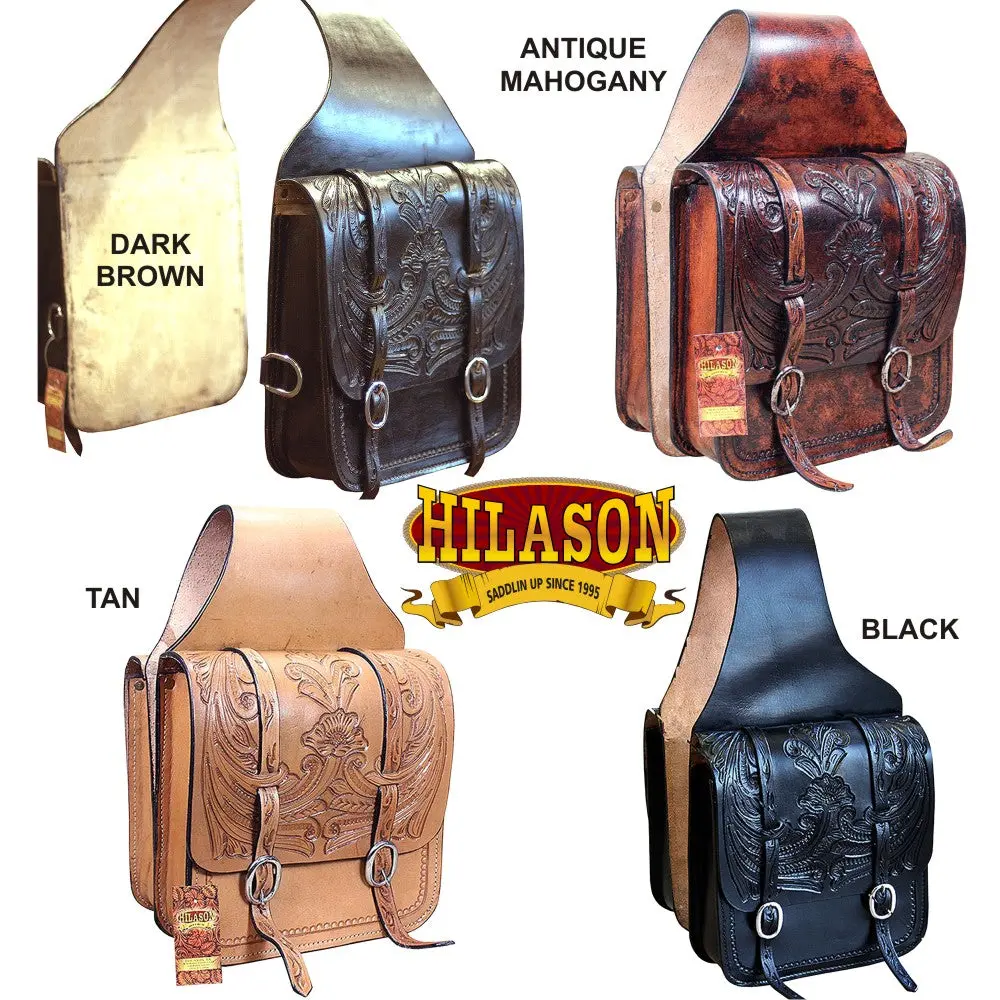 12 X 11 X 3.5 In Horse Western Saddle Bag Leather Cowboy Trail Hilason 1