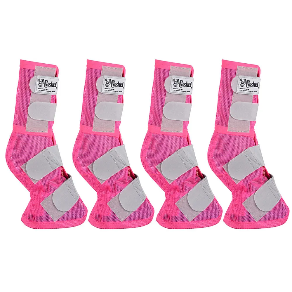 4 Pack Cashel Fly Arab Horse Leg Guard Cool Mesh Boots Pink 1