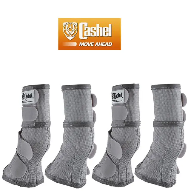 4 Pack Cashel Fly Small Pony Horse Leg Guard Mesh Boots Grey 1