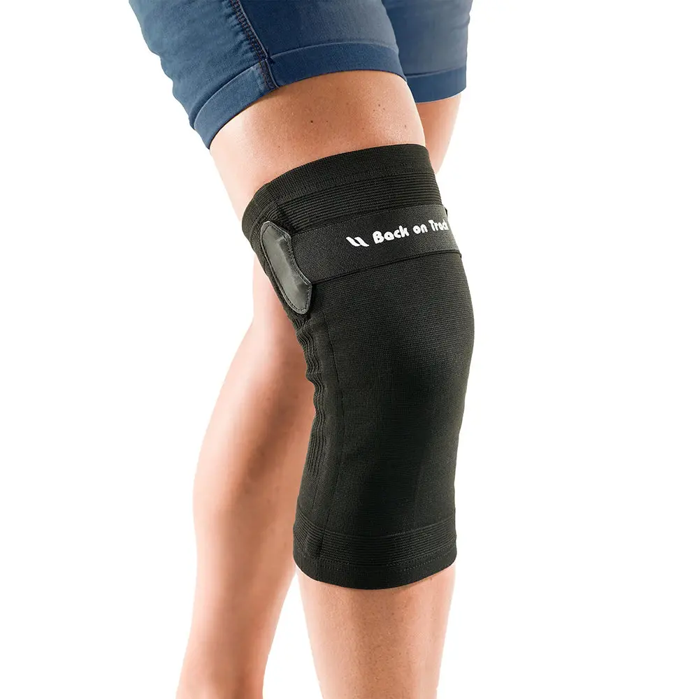 Med Back On Track Pain Relief Warmth Comfortable Knee Brace Strap Black 2