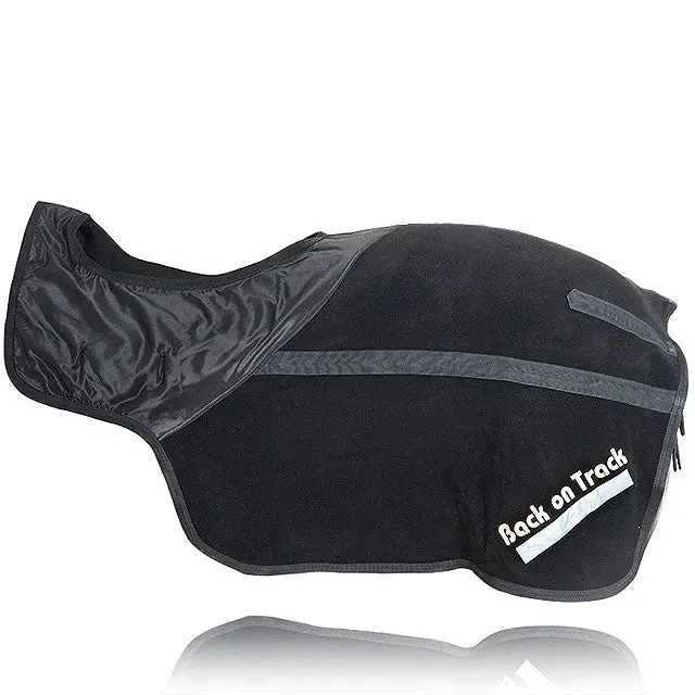 72" Back On Track Horse Warm Up Therapeutic Fleece Exercise Sheet Black 1