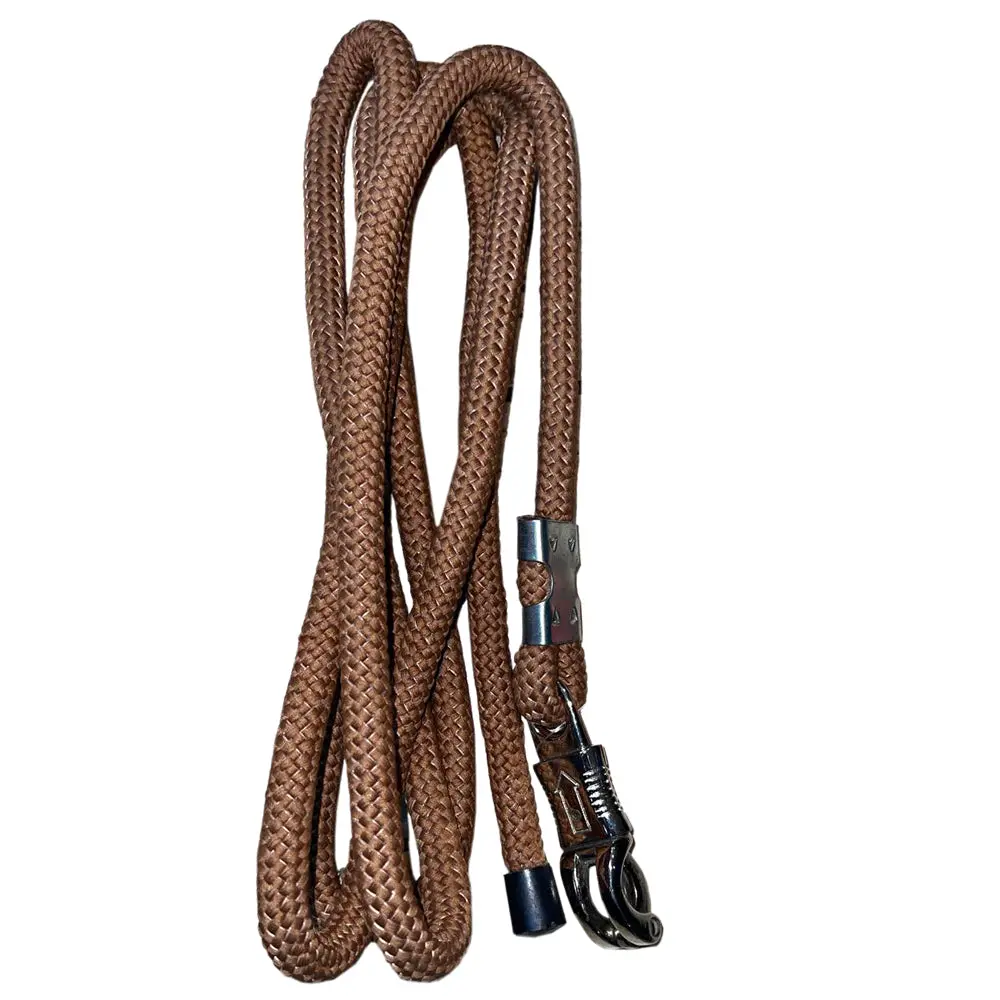 9 Feet Hilason Horse Riding Nylon Round Lead Rope Brown 1