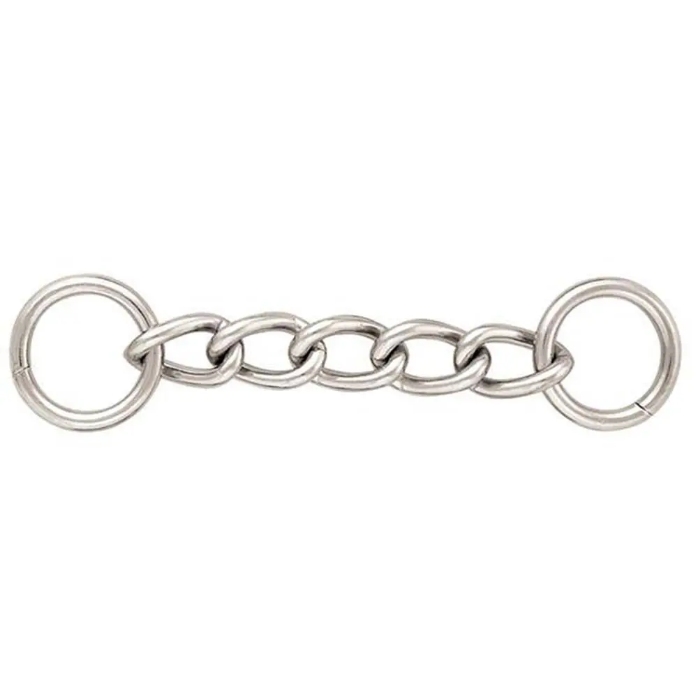 4" Hilason Horse Tack Curb Chain W/ 3/4" Rings 6 Links Chrome Plated 1