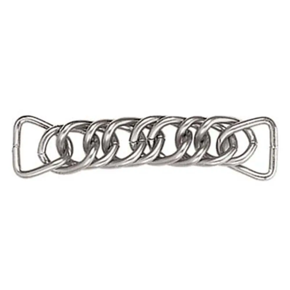 Hilason Nickel Plated Double Link Horse Curb Mouth Chain 1