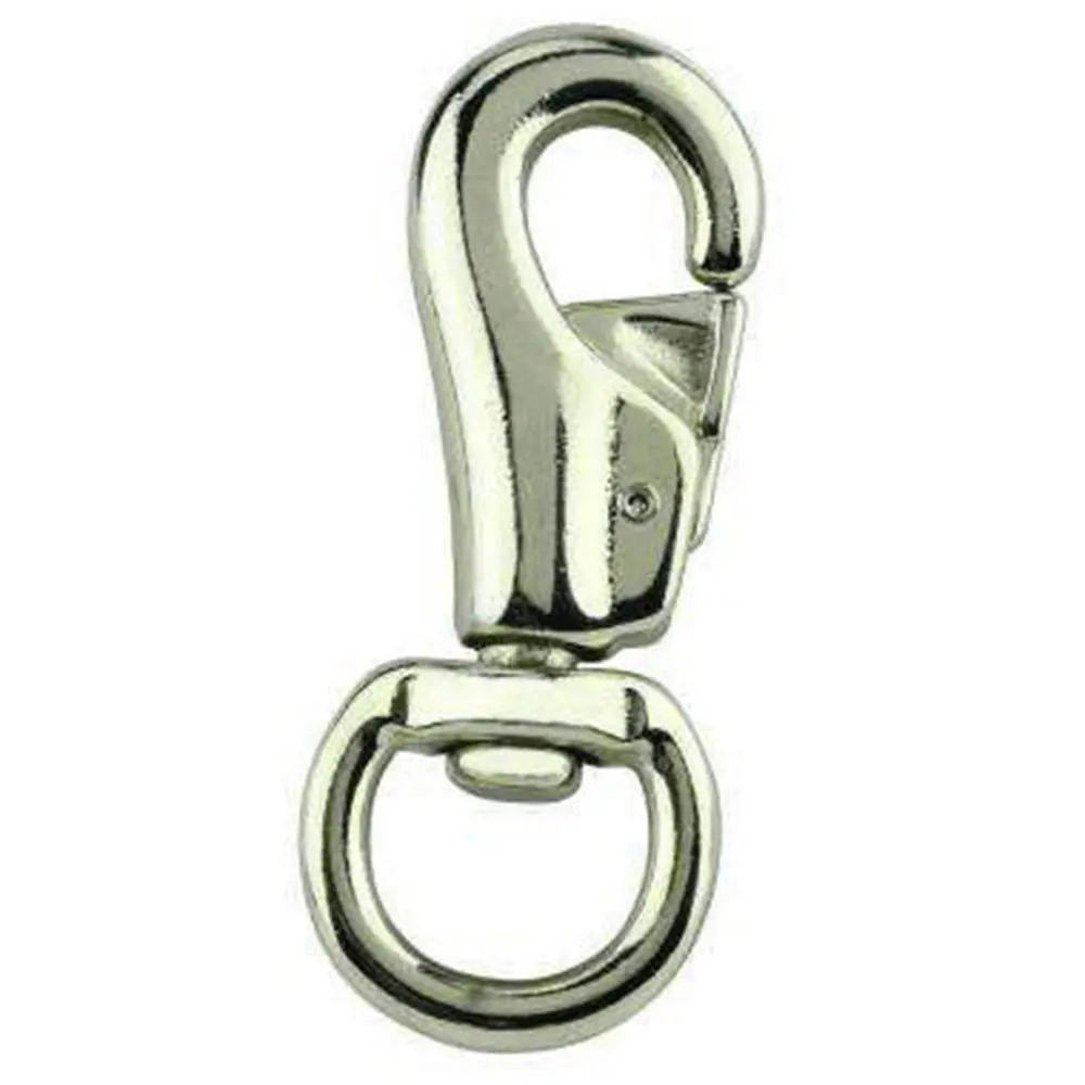 Hilason 7/8 In. X 4 Horse Tack Malleable Iron Nickel Plated Bull Snap 1