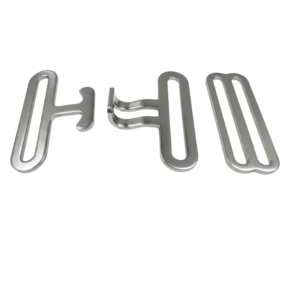 Hilason Western Horse Tack 3 Piece Nickel Plated Surcingle Attachment Set 1