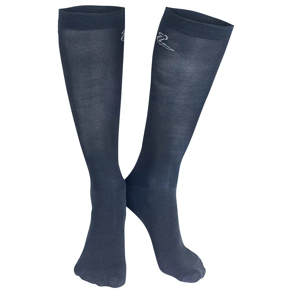 8.5-7.5 Horze Competition Fiber Cotton Mix Nylon Bamboo Rider Socks Pair Eclipse 1